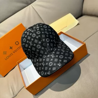 Louis Vuitton Monogram Jacquard Baseball Cap Black - luxurydeal