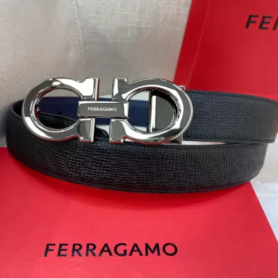 Salvatore Ferragamo 35mm Reversible and adjustable Men's Gancini Belt - B031 - luxurydeal