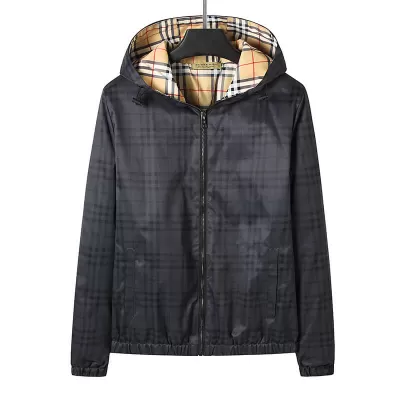 Burberry Nylon Hooded Jacket Men Black - luxurydeal