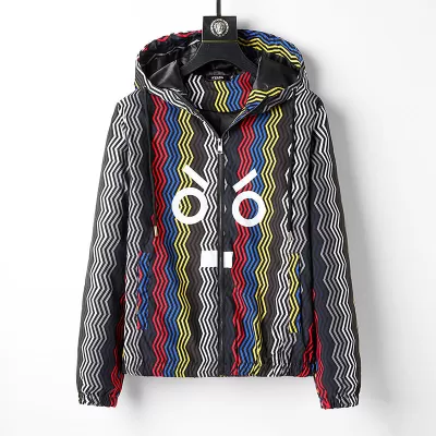 Fendi Zig-Zag Faces Hoodie Jacket for Men - luxurydeal