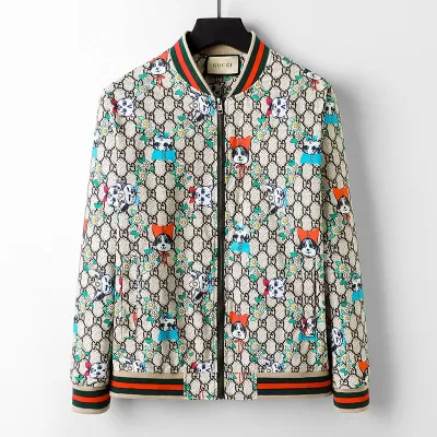 GUCCI Pattern Jacket for Men Light Gray - luxurydeal