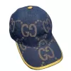 Gucci Jumbo GG Canvas Baseball Hat Blue with Gold Trim - luxurydeal