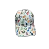 Louis Vuitton Monogram Letter Print Satin Baseball Cap - White - luxurydeal