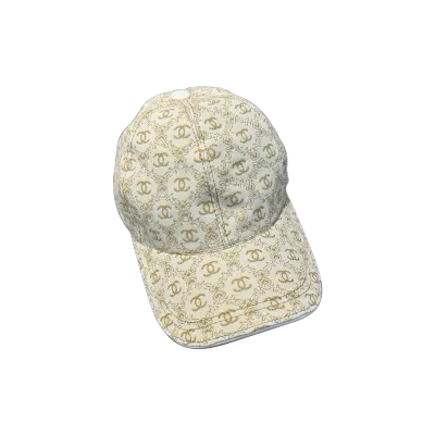 Chanel Small CC Jacquard Baseball Cap - Yellow - luxurydeal