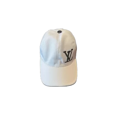 Louis Vuitton Embroidered Logo Baseball Cap - White - luxurydeal