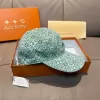 LV Jacquard Baseball Cap in Green - luxurydeal