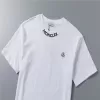 Moncler Collar Logo Cotton T-Shirt in White - luxurydeal