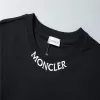 Moncler Collar Logo Cotton T-Shirt in Black - luxurydeal