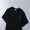 Moncler Vertical Back Logo Cotton T-Shirt in Black - luxurydeal