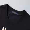 LV Ski Print Cotton T-Shirt Men Black - luxurydeal