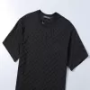 LV Damier Jacquard ShortSleeved T-Shirt Black - luxurydeal