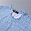 Fendi FF Print Short Sleeve T-shirt Blue - luxurydeal