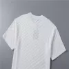 LV Damier Jacquard ShortSleeved T-Shirt White - luxurydeal