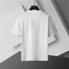 LV Damier Jacquard ShortSleeved T-Shirt White - luxurydeal