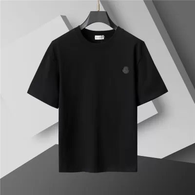 Moncler Vertical Back Logo Cotton T-Shirt in Black - luxurydeal