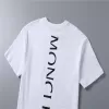 Moncler Vertical Back Logo Cotton T-Shirt in White - luxurydeal