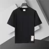 Burberry Check Logo Cotton T-Shirt in Black - luxurydeal