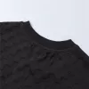 LV Damier Jacquard Short-Sleeved T-Shirt with LV CrystalEmbellishments Black - luxurydeal