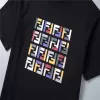 Fendi FF Print Cotton T-Shirt in Black - luxurydeal