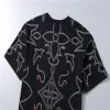 LV Embroidered Vine Motif Cotton T-Shirt Black - luxurydeal