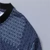 LV Damier Jacquard Short Sleeve Crew Neck T-shirt Royal Blue - luxurydeal