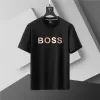 BOSS Logo Printed Cotton T-Shirt in Black - luxurydeal