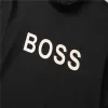 BOSS Logo Printed Cotton T-Shirt in Black - luxurydeal