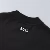 BOSS Logo Printed Cotton T-Shirt in Black with Red Logo - luxurydeal