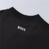 BOSS Logo Printed Cotton T-Shirt in Black - luxurydeal