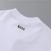 BOSS Logo Printed Cotton T-Shirt in White with Red Logo - luxurydeal