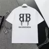 BALENCIAGA Dripping BB Logo T-shirt White - luxurydeal