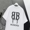 BALENCIAGA Dripping BB Logo T-shirt White - luxurydeal