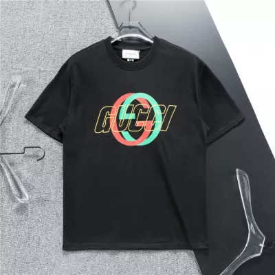 GUCCI logo-embroidered cotton T-shirt Black - luxurydeal