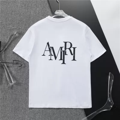 AMIRI Staggered Logo T-Shirt White - luxurydeal