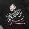 BALENCIAGA Waves logo Crewneck T-shirt Men Black - luxurydeal