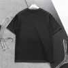 BALENCIAGA Waves logo Crewneck T-shirt Men Black - luxurydeal