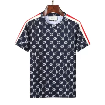 Gucci GG Pattern Men's T-shirt Blue - luxurydeal