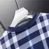 Burberry Check Cotton T-Shirt Blue - luxurydeal