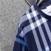 Burberry Check Cotton T-Shirt Blue - luxurydeal