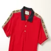 Gucci Men's Taped Logo Polo Shirt in Red - luxurydeal