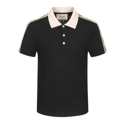 GUCCI GG Cotton Polo Shirt Black - luxurydeal