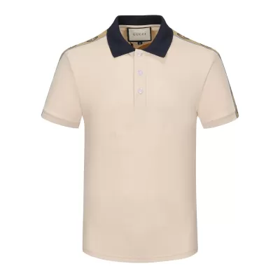 GUCCI GG Cotton Polo Shirt Beige - luxurydeal