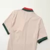 Gucci Men's Cotton Piqué Polo Shirt with Web Stripe Collar - luxurydeal