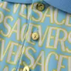 Versace Allover Logo Printed Short Sleeved Polo Shirt - luxurydeal