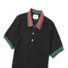 Gucci Men's Cotton Piqué Polo Shirt with Web Stripe Collar - luxurydeal