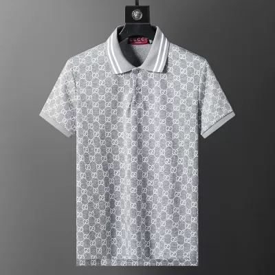 GUCCI GG Cotton Jacquard Polo Shirt Grey - luxurydeal