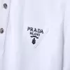 Prada Logo-plaque Terry-cloth Polo Shirt White - luxurydeal