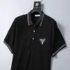 Prada Logo-plaque Terry-cloth Polo Shirt Black - luxurydeal