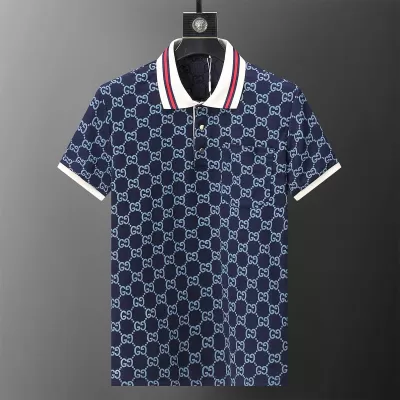 Gucci GG-supreme cotton-blend piqué polo shirt Blue - luxurydeal