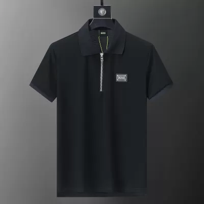 BOSS Regular-Fit Zipped Polo Shirt With Logo Detail - luxurydeal